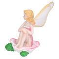 Miniatyrbilde 5 av 8: 4 stk Fe-pynt Resin Fe-statue Miniatyrfigurer for Hagegårdsporter