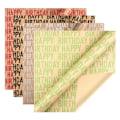 Miniatyrbild 1 av 7: Grattis på födelsedagen Inslagning papper Vintage kraft presentpapper