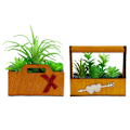Miniatyrbillede 1 af 5: 2 stk. trækurv simulering sukkulent kombination bonsai hjem
