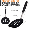 Miniatyrbild 5 av 7: Silikonvändare för pannkakor, flexibel stekspade för non-stick-köksredskap
