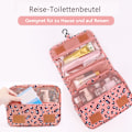 Miniatyrbild 4 av 7: Essential Traveler: Portabel Toalettväska, Krokdesign Slitstarkt Material För Män Och Kvinnor, Rosa Leopardtryck