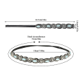 Miniatyrbillede 5 af 8: 6 stk Rhinestone Elastiske Pandebånd, Krystal Rhinestone Pandebånd