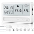 Miniatyrbild 1 av 7: Hygrometer Termometer Inomhus, Uppladdningsbar Digital Thermo Hygro