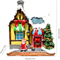 Miniatyrbild 2 av 5: Batteridrivet Julbyhus, LED-lampor, Högkvalitativ Resin Polyresin, Presentförpackning, Upplyst Hus för Vintersnöby