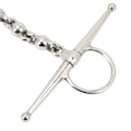 Miniatyrbilde 5 av 8: 135mm Hestebitt i Rustfritt Stål med Full Kjeve Snaffle Bit med Kulekjede