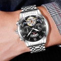 Miniatyrbillede 6 af 6: Herre-ur Chronograph Vandafvisende Analogt Armbåndsur Stor Skive Lysende Dato Ure til Mænd Klassisk Elegant Gave