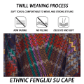 Miniatyrbild 3 av 5: Dam Poncho Sjal Wrap Öppen Framtill Sjal för Höst Vinter