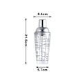 Miniatyrbillede 2 af 5: Glas cocktail shaker med cocktailopskrift, klar glas shaker