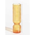 Miniatyrbild 1 av 5: Dekorativa glasprydnader Färgad randig glasvas (orange)