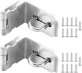 (10 cm, Silver) 2-pack 90 graders hänglåsbeslag, hänglås dörrlås