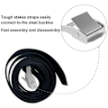Miniatyrbilde 5 av 5: Solid Trampoline Forankringssett Jordforankring Vindplugger med Tau Universal Trampoline Festestropper Stålplugger Forankringssett for Trampoliner