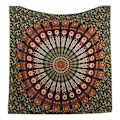 Miniatyrbild 1 av 5: Mandala väggbonad blommig guld sängkläder gobeläng tryckt hängande