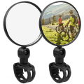 Miniatyrbillede 2 af 4: Cykel Spejl Styr Endeside Montering, Cykel Bakspejl