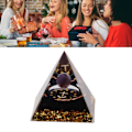 Miniatyrbilde 2 av 5: 5 cm Pyramide Positiv Energi Healing Krystall Meditasjon Organisk Stein Pyramide Dyrekrets Energi Generator Skytten