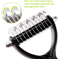 Miniatyrbilde 4 av 7: Dematting Comb Pet Dematting Comb/Rake Dobbeltsidig 6 + 11 Tenner, Profesjonell Underull Pels Stell Rake Knot Cutter for Katter & Hunder
