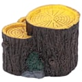 Pikkukuva 8 / 8: Resin Mini Stump Shape Hiding Hole Wooden Cave Artificial Aquarium Plants Ornaments for Shelter