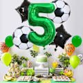 Miniatyrbillede 5 af 5: Gigant, Ballon Nummer, Balloner Til Fødselsdage, Fodbold Dekorationer