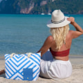 Miniatyrbilde 4 av 5: Strandvinpose - blå rombe + fôr