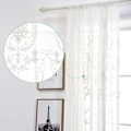 Miniatyrbilde 4 av 8: Qucover Transparent Rullgardin med Båndbroderi Raffgardin V