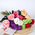 Miniatyrbillede 4 af 5: 8 stk. Kunstige Elsker Rose Blomster Valentinsdag Rose Varer Evigt Kærlighed Falsk Blomst Hjem Bryllup Dekoration