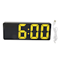 Miniatyrbild 1 av 8: Smart Digital Klocka, LED-väckarklocka som alltid är på med temperaturvisning, för sovrum, kontor, studentrum, vardagsrum, USB- och batteridriven, spegel