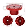 Miniatyrbild 6 av 8: Spelratt Adapter Professionell Aluminium Ratt Adapter för Thrustmaster T300 T500 TS PC TS XW Röd