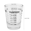 Miniatyrbilde 1 av 2: Liten glassmålebeger Oz / Ml / Teskje / Spiseskje 4 skalaer 1 ounce 30ml Kjøkkenverktøy