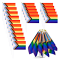 Miniatyrbild 1 av 8: Mini Handhållna Prideflaggor, Hög Synlighet Prideflaggor, 50-pack, Kompakta och Lätta för Parader, Firanden