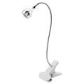Pikkukuva 5 / 5: USB-LED-pöytälamppu Mini-työpöytäyövalo klipsillä kotiin, opiskeluun ja lukemiseen, hopeavalkoinen