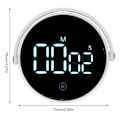 Miniatyrbillede 5 af 5: Elektronisk Timer med Stativ Digital Display Magnetisk Tidshåndtering Timer til Kontor Køkken, Hvid