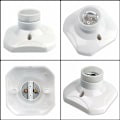 Miniatyrbild 5 av 5: E27-lamphållare för vägglampa, inomhusvägg, AC 230V, E27 LED-lamphållare, E27-plastsockel för tak