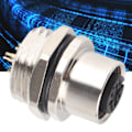 Miniatyrbillede 1 af 8: M12‑B‑S5 Panelmonteret Stikkontakt M12 IP67 Vandtæt Stik 5-polet Stikadapter
