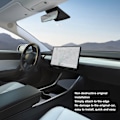 Miniatyrbild 6 av 8: Navigeringsbildskärmsöverdrag Trim Starkt Skydd Perfekt Passform Central Kontrollskärmsramöverdrag Ersättning för Tesla Model 3 Y Svart
