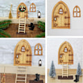 Miniatyrbild 7 av 7: Attraktiv Dekorativ Miniatyr Vinterkrans, Portabla Mini Kransar för Dina Hantverksprojekt och Dockhusscener, Fint Utförande för Verklighetstrogenhet