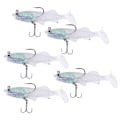Miniatyrbild 1 av 7: 5 st/parti Konstgjorda 8,5 cm Hårda Fiske Beten för Bass T-svans Huvud Drag Krokar (Transparent)