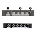 Miniatyrbilde 7 av 8: SDI 1 Inngang 4 Utgang Splitter Profesjonell Signal Split Høy Oppløsning SDI Distribusjonsforsterker 110‑240VEU Plugg