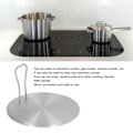 Miniatyrbilde 7 av 8: Varmefordelerplate i rustfritt stål Induksjonsplate Elektrisk induksjonskomfyr Diffusoradapter for hjemmekjøkken 18# 17,5 cm / 6,9 tommer