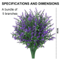 Miniatyrbillede 2 af 5: 8 Bundter Kunstige Blomster Udendørs UV-Resistente Kunstige Blomster
