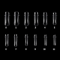 Miniatyrbillede 2 af 8: 120 stk./æske Poly Nail Extension Gel Dobbeltforme Neglebygger Forlængelsesgel Negleform Klar Fuld Dækning Falske Negletips Dobbeltforme Akryl Negleforme