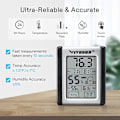 Miniatyrbild 4 av 5: Hygrometer Termometer för Inomhus Utomhus, Exakta Data Trådlös Pekskärm Monitor med Bakgrundsbelysning, Lämplig för Källare Kök Trädgårdar, Batteri