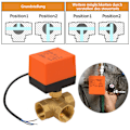 Miniatyrbillede 4 af 5: 2-3 Vejs Ventil Zonenventil Elektrisk Kugleventil 1\" 3/4\" Motorkuglehahn 230V