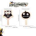 Pikkukuva 2 / 5: 2 kpl Halloween-kuvausrekvisiittaa - Puinen käsikäyttöinen kyltti