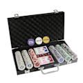 Miniatyrbild 1 av 5: Pokerchip-set för Texas Holdem, Blackjack, spel med bärväska