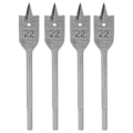 Miniatyrbilde 2 av 8: 4 stk. Flat Wood Drill Bit Set Høykarbonstål Spade Boring Trebearbeidingsverktøy 22mm