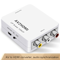 Miniatyrbild 4 av 5: RCA Composite CVBS AV till HDMI Video Audio Konverter Adapter för Kamera DVD VHS VCR PSP Xbox PS2 till Ny Monitor eller Projektor