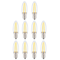 Pikkukuva 2 / 8: 10 kpl E12 Pitkä Filamentti Pieni LED-Lamput Himmennettävä Lamppu 1,5W AC110V Kotivalaistukseen