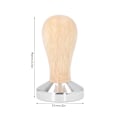 Miniatyrbild 4 av 5: Kaffe Tamper, Avtagbar Rostfritt Stål Platt Botten Kaffe Pulver Press Hammer med Trähandtag, 51mm