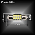 Pikkukuva 2 / 5: 31MM Ampuuli C5W LED-ampuuli Navette LED 2835 8SMD 6500k Auton Kattovalaisimelle DC12V 10kpl