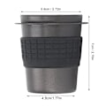 Miniatyrbilde 6 av 8: 58mm Kaffe Doseringkopp i Rustfritt Stål, Håndtak for Kaffemaskin, Mottak for Pulver med Silikonring, Svart