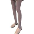 Vintervarma ogenomskinliga fodrade tights för kvinnor, hög midja, elastiska light brown